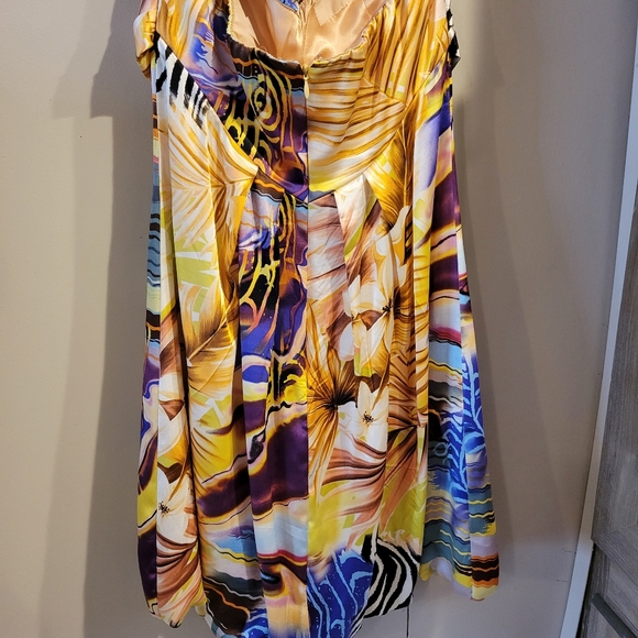 🔥Vintage Multi print Mini Dress Sz 8 -running small fit size 6 - Picture 3 of 9